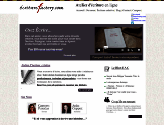 ecriturefactory.com screenshot