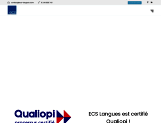 ecs-langues.com screenshot