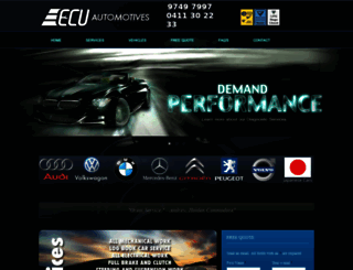 ecuautomotives.com.au screenshot