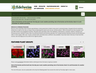 edelweissperennials.com screenshot
