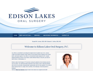 edisonlakesoralsurgery.com screenshot