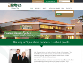 edisonnationalbank.com screenshot