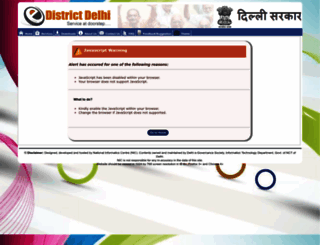 edistrict.delhi.gov.in screenshot