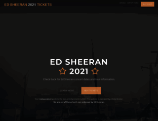 edsheeran2021.com screenshot
