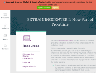 edtrainingcenter.com screenshot