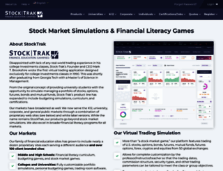 edu.stocktrak.com screenshot