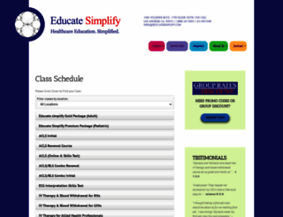 educateandsimplify.enrollware.com screenshot