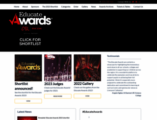 educateawards.co.uk screenshot