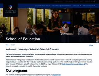 education.adelaide.edu.au screenshot