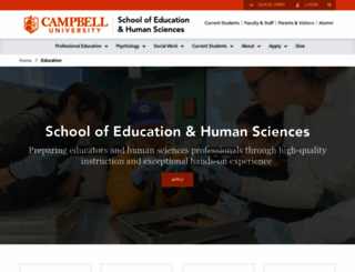education.campbell.edu screenshot