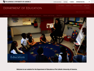 education.cua.edu screenshot