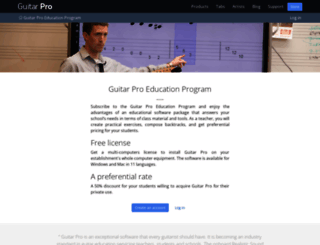 education.guitar-pro.com screenshot