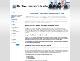 effective-insurance-leads.com screenshot
