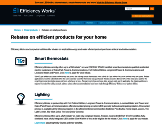 efficiencyworksrebates.com screenshot