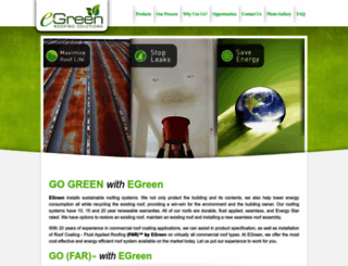 egreenroofcoatings.com screenshot