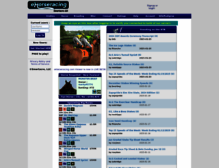 ehorseracing.com screenshot