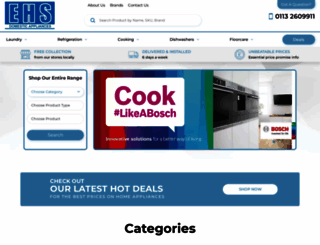 ehs-appliances.co.uk screenshot