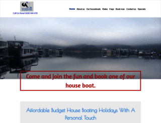 eildonhouseboats.com.au screenshot