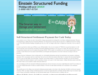 einsteinstructuredsettlements.com screenshot