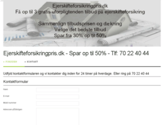 ejerskifteforsikringpris.dk screenshot