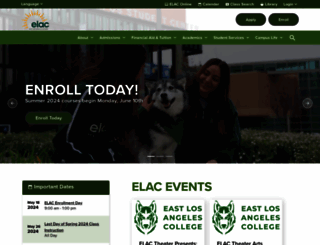 elac.edu screenshot