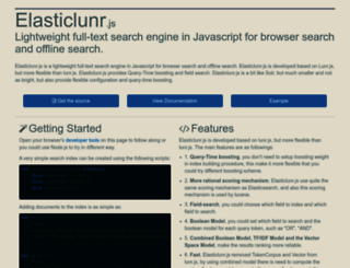 elasticlunr.com screenshot