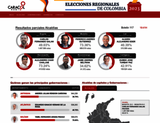 elecciones.caracol.com.co screenshot