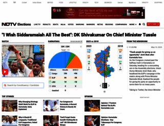 elections.ndtv.com screenshot
