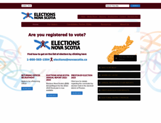 electionsnovascotia.ca screenshot