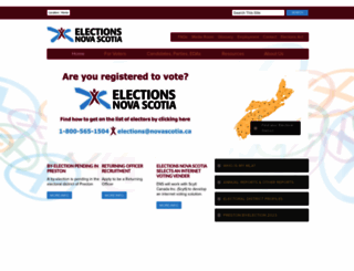 electionsnovascotia.ns.ca screenshot