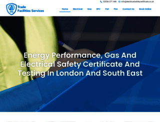 electricalsafetycertificate.co.uk screenshot