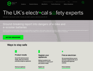 electricalsafetyfirst.org.uk screenshot