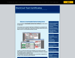 electricaltestcertificates.co.uk screenshot