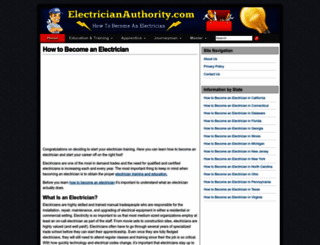 electricianauthority.com screenshot