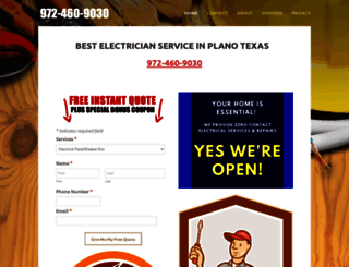 electricianplanotx.com screenshot