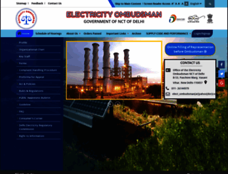 electricityombudsmandelhi.co.in screenshot