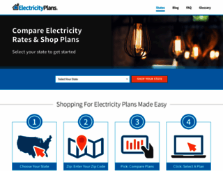 electricityplans.com screenshot