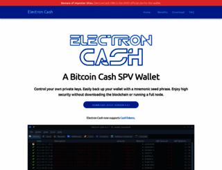 electroncash.org screenshot