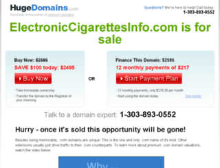 electroniccigarettesinfo.com screenshot