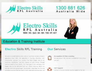 electroskillstraining.com.au screenshot