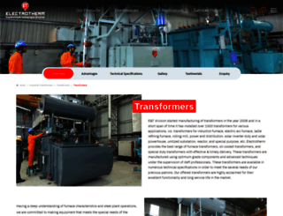 electrothermtransformer.com screenshot