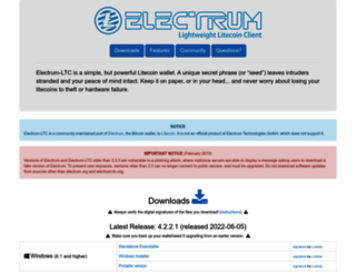 electrum-ltc.org screenshot