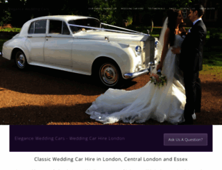 eleganceweddingcars.co.uk screenshot