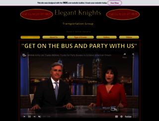 elegantknightslimo.com screenshot