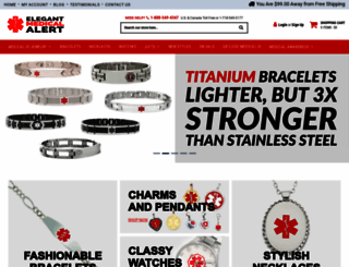 elegantmedicalalert.com screenshot