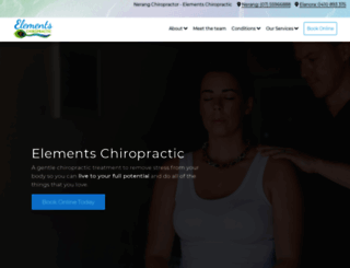 elementschiropractic.com.au screenshot