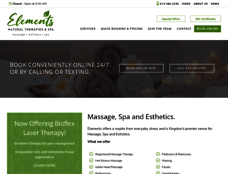 elementsnaturaltherapies.com screenshot