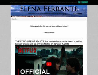 elenaferrante.com screenshot