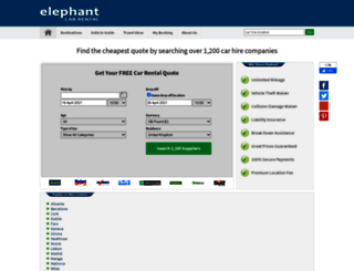 elephantcarrental.net screenshot