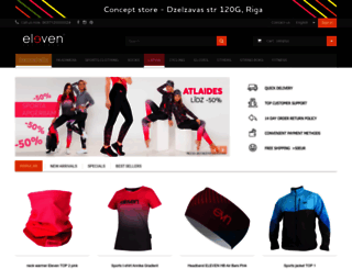 eleven-sportswear.lv screenshot